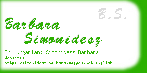 barbara simonidesz business card